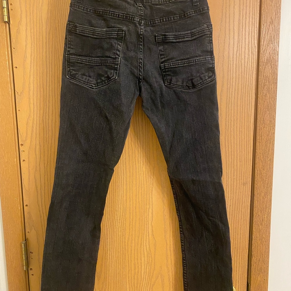 Kenneth Cole Black Skinny Jeans with Slim Fit and Textured Denim 30x30 - Picture 4 of 5